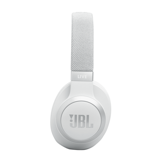 JBL Live 770NC - White - Wireless Over-Ear Headphones with True Adaptive Noise Cancelling - Left